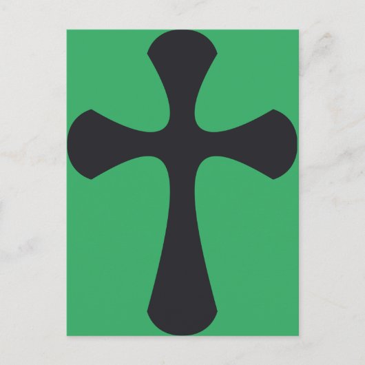 Christelijk blauw kruis briefkaart (Voorkant)