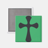 Christelijk blauw kruis magneet (Voorkant / Achterkant)