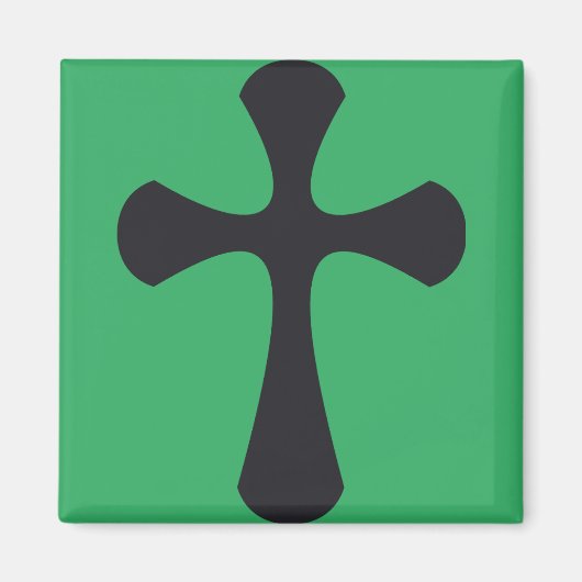 Christelijk blauw kruis magneet (Voorkant)