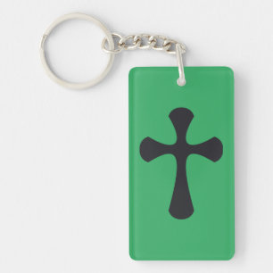 Christelijk Blauw Kruis Sleutelhanger