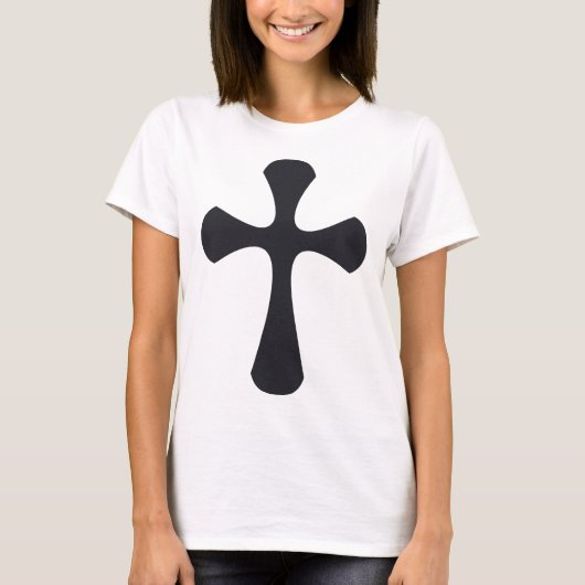 Christelijk blauw kruis t-shirt (Voorkant)