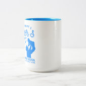 Christelijk Blauw Vaderdag Psalm 103:13 Bijbel Tweekleurige Koffiemok (Center)