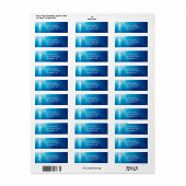 Christelijk | Blauwe stralen Etiket (Full Sheet)