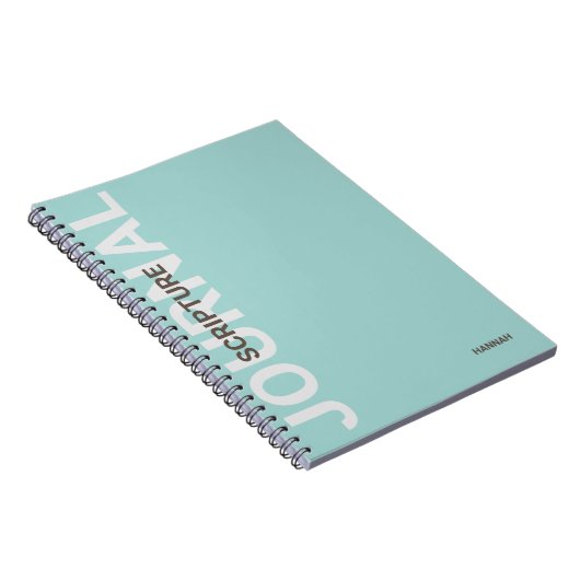 Christelijk Blauwgroen journaal met aangepaste scr Notitieboek (Rechterzijde)