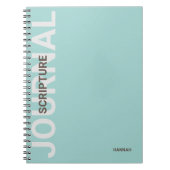 Christelijk Blauwgroen journaal met aangepaste scr Notitieboek (Voorkant)