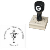 Christelijk Bloemen Kruis Religieuze Schrift Verse Rubberstempel (Gestempeld)