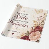 Christelijk bloemverpakkings papier | God is mijn  (Uitgerold)