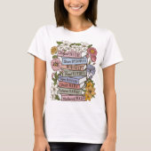 Christelijk Boho Shirt, Wildflower Bijbelvers Shir T-shirt (Voorkant)