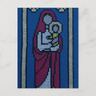 Christelijk borduurwerk briefkaart