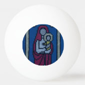 Christelijk borduurwerk pingpongbal (Achterkant)