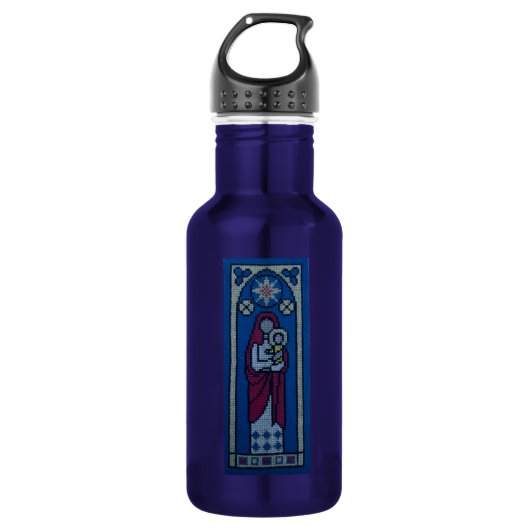 Christelijk borduurwerk waterfles (Voorkant)