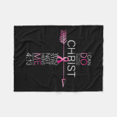 Christelijk borstkanker kruis religieuze Bijbelver Fleece Deken (Voorkant (Horizontaal))