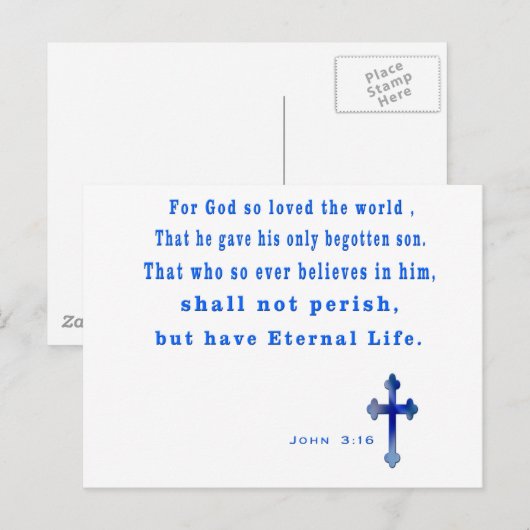 Christelijk Briefkaart (Voorkant / Achterkant)