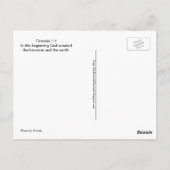 Christelijk Briefkaart, God Creëer, Oceaan, Religi Briefkaart (Achterkant)
