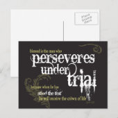 Christelijk briefkaart: volhardt in de rechtszaak briefkaart (Voorkant / Achterkant)