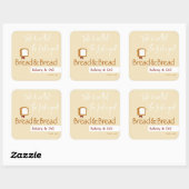 Christelijk Brood Logo | Bakkerij Cafe Gemeenschap Vierkante Sticker (Vel)