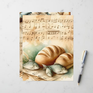 Christelijk Brood & Vissen Scrapbook Papier