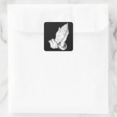 Christelijk brouwen met handig brouwen vierkante sticker (Tas)