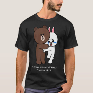 Christelijk bruin Beer Bunny Cony Rabbit A Friend  T-shirt