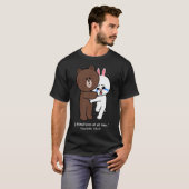 Christelijk bruin Beer Bunny Cony Rabbit A Friend T-shirt (Voorkant volledig)