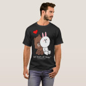Christelijk bruin Beer Cony Bunny Rabbit Love Bere T-shirt (Voorkant volledig)