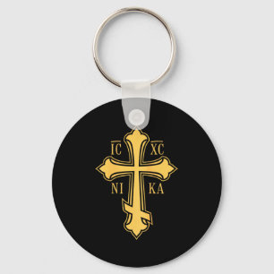 Christelijk Byzantijns Kruis Ic Xc Nika - Jezus Ch Sleutelhanger