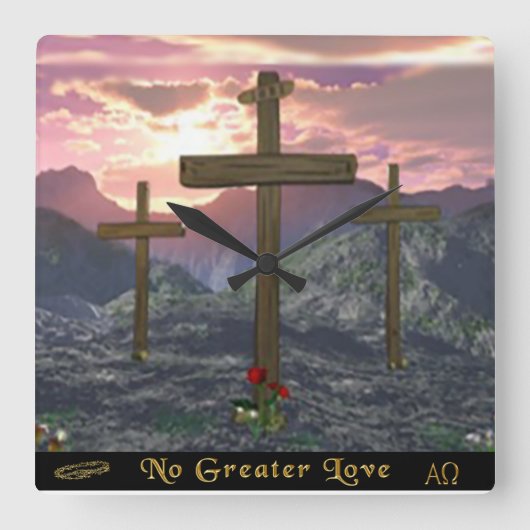 Christelijk calorieën vierkante klok (Voorkant)