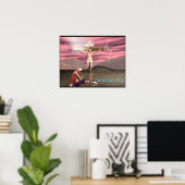 Christelijk Calvarie-kunstposter Poster (Thuiskantoor)