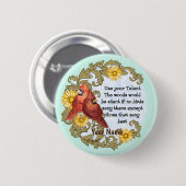 Christelijk Cardinals Talent Ronde Button 5,7 Cm (Voorkant /achterkant)