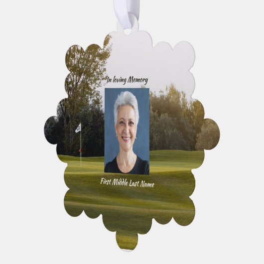 Christelijk Celebration Life Keepsake Golfen Ornament Kaart (Links)
