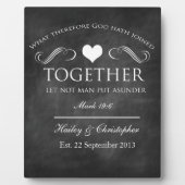Christelijk Chalkboard Wedding Plaque Fotoplaat (Voorkant)