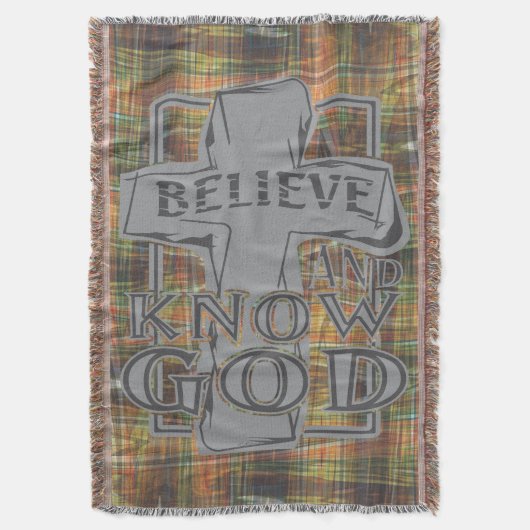 Christelijk Christuskruis in Steengrijs T-shirt Deken (Voorkant Verticaal)