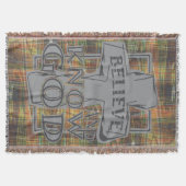 Christelijk Christuskruis in Steengrijs T-shirt Deken (Voorkant)