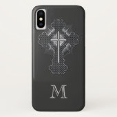 Christelijk chroomkleurig monogram Case-Mate iPhone case (Achterkant)