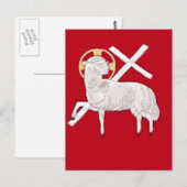 CHRISTELIJK CHURCH SYMBOLLAM VAN GOD BRIEFKAART (Voorkant / Achterkant)