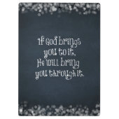 Christelijk citaat: Als God je erbij brengt Klembord (Achterkant)