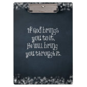 Christelijk citaat: Als God je erbij brengt Klembord (Voorkant)
