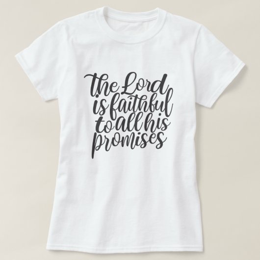 Christelijk citaat Bijbel Verse Hand Lettered T-shirt (Design voorkant)