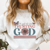 Christelijk citaat dat ik hier ben en dat God vert Trui