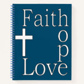 Christelijk citaat "Faith Hope Love" Notitieboek (Voorkant)