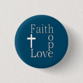 Christelijk citaat "Faith Hope Love" Ronde Button 3,2 Cm (Voorkant)