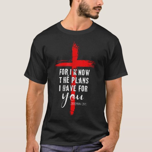 Christelijk citaat Faith Jeremiah 29 11 T-shirt
