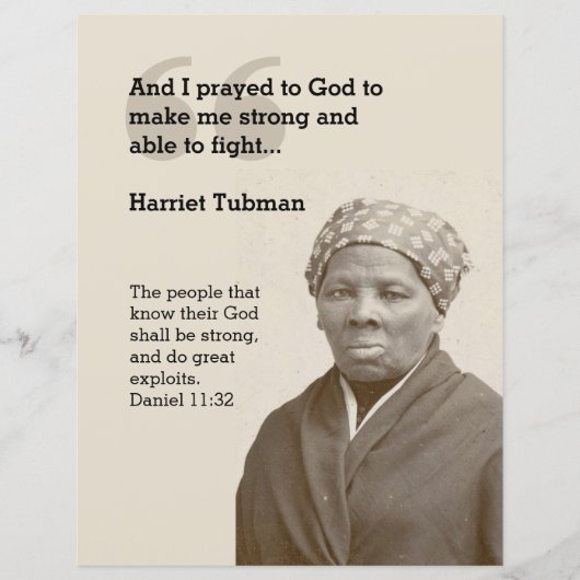 Christelijk citaat HARRIET TUBMAN (Voorkant)