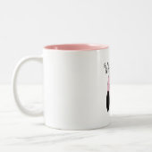 Christelijk citaat: Ik ben een Degene met Roze Uil Tweekleurige Koffiemok (Links)