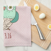 Christelijk citaat: Ik ben een Wie met Uil Theedoek (Quarter Fold)