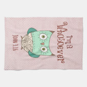 Christelijk citaat: Ik ben een Wie met Uil Theedoek (Horizontaal)