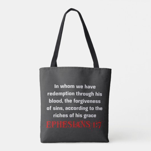 Christelijk citaat Jesus Blood Matters Bijbelvers Tote Bag (Achterkant)