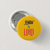 Christelijk citaat: Jezus is geel Ronde Button 3,2 Cm (Voorkant /achterkant)