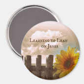 Christelijk citaat: Leren om op Jezus te leunen Magneet (Voorkant / Achterkant)