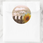 Christelijk citaat: Leren om op Jezus te leunen Ronde Sticker (Tas)